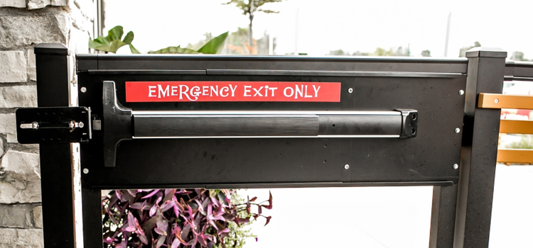 emergency push bar installation in Fairfax